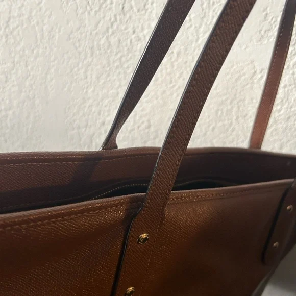 COACH City Brown Leather Tote Bag - Picture 6 of 11